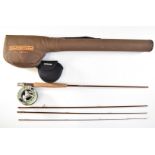 Sage flight 586-4 fly fishing rod with Sage 1850 reel, in soft case.