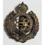 British Army Royal Engineers Edward VIII brass cap badge, with Maples and Beasley, Birmingham to