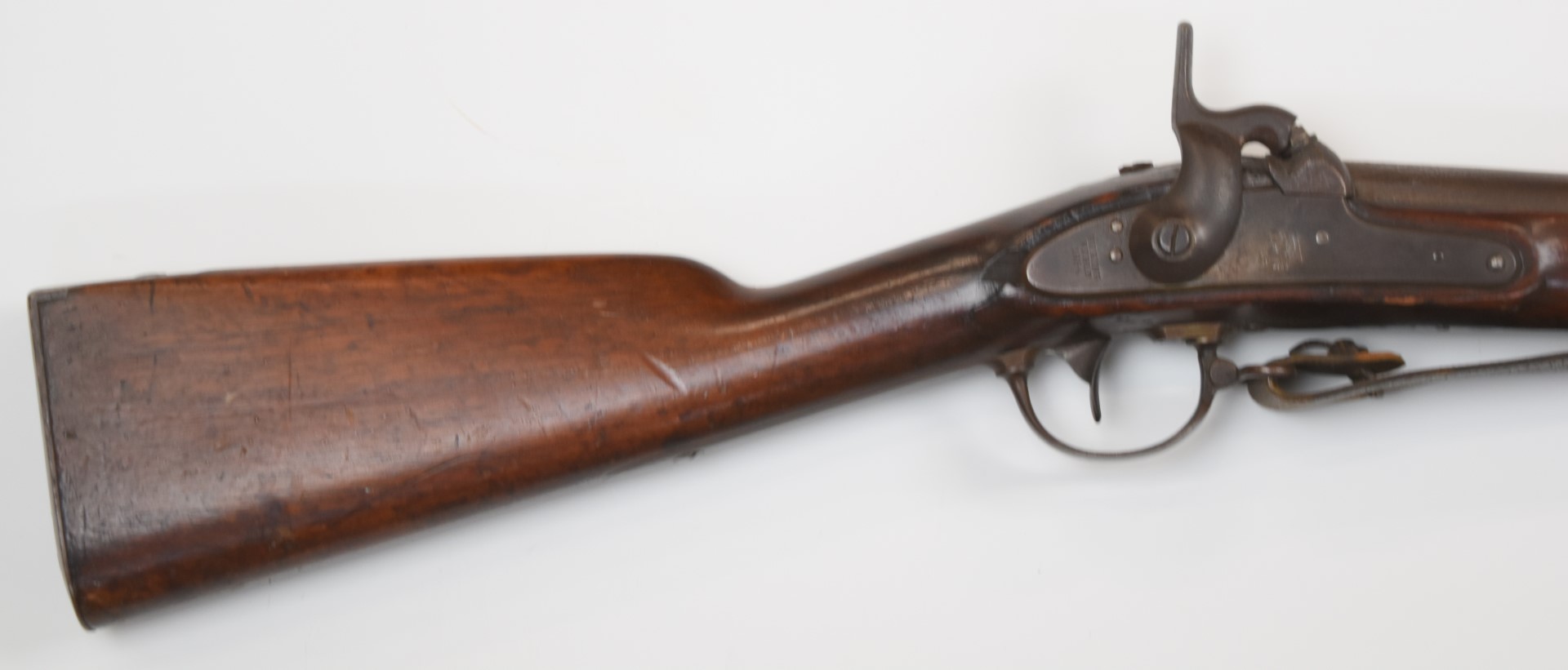 Springfield Armory model 1842 pattern percussion hammer action musket with lock stamped 'Spring - Image 3 of 10