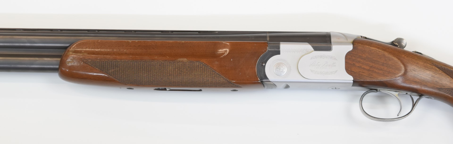 Beretta S685E 12 bore over and under ejector shotgun with engraved lock, underside, trigger guard, - Image 9 of 11