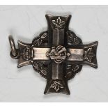 WW1 Canadian memorial cross, named to 'Pte A. Beale 767016' and stamped silver