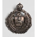 Lord Strathcona's Royal Canadian Horse hallmarked silver pin badge