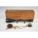 Oigee Luxor 6x90 air rifle or similar scope, in fitted wooden box