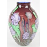 Richard P Golding for Okra Signature series Desert Rose glass vase, limited edition 1/10, signed '