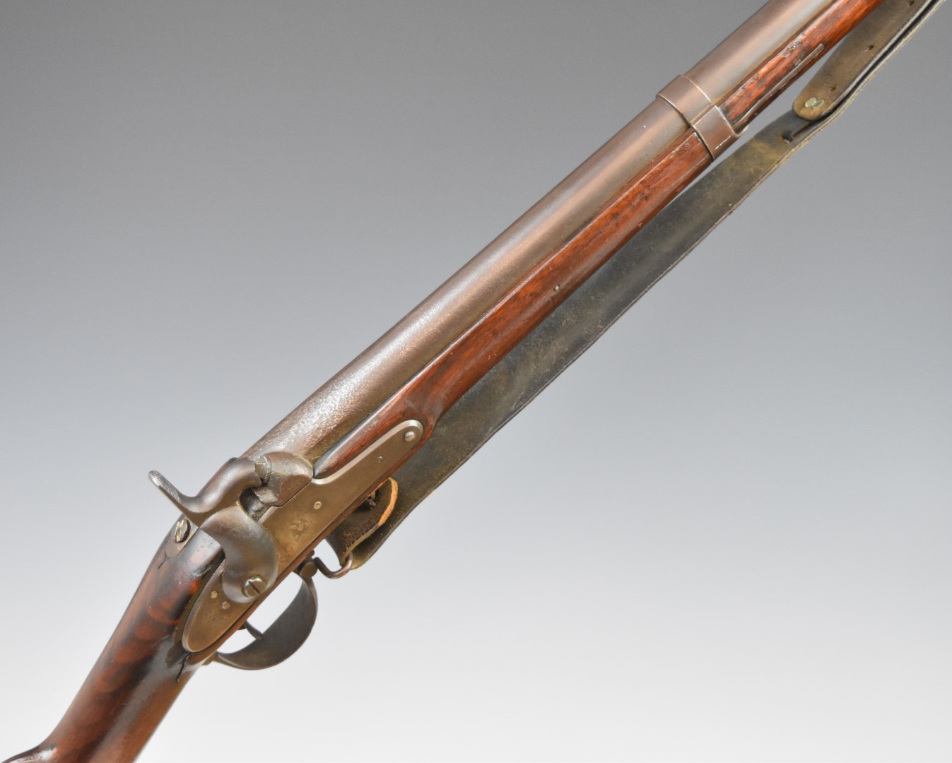 Springfield Armory model 1842 pattern percussion hammer action musket with lock stamped 'Spring