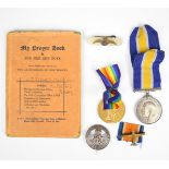 WW1 British Army medal pair comprising War Medal and Victory Medal named to 135508 driver W.R. James