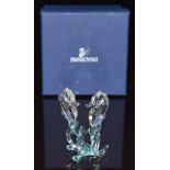 Swarovski Crystal glass Aquatic Worlds pair of Seahorses, in original box.