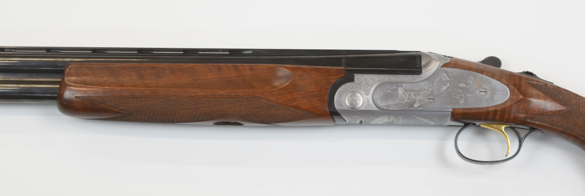 Sabatti 12 bore over under ejector shotgun with engraved scenes of birds to the sidelock plates - Image 9 of 12