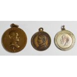 Three commemorative medallions comprising Lord Roberts Society of Miniature Rifle Clubs, Louis