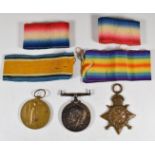 British Army WW1 medals comprising 1914 Star, War Medal and Victory Medal named to 13091 Pte H