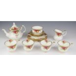 Royal Albert Old Country Roses tea ware including teapot, approximately fifteen pieces