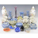 A collection of ceramics and glass including Royal Doulton salad bowl and servers, Wedgwood