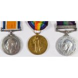 British Army WW1 medal pair comprising War Medal and Victory Medal named to 193438 Pte G E Woodward,