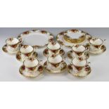Royal Albert dinner and tea ware decorated in the Old Country Roses pattern, twenty three pieces