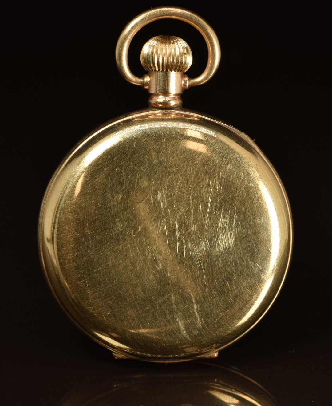 Vertex Revue gold plated keyless winding open faced pocket watch with ...