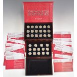 Danbury Mint 'The Last of the Sixpences' cased set of 32 sixpences from 1936 to 1967 in fitted