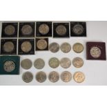 A collection of 'modern' crowns to include 1935 George V, 1937 George VI, Festival of Britain, Queen