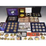 Large collection of Westminster Mint and similar collectable gold plated bronze and similar coins