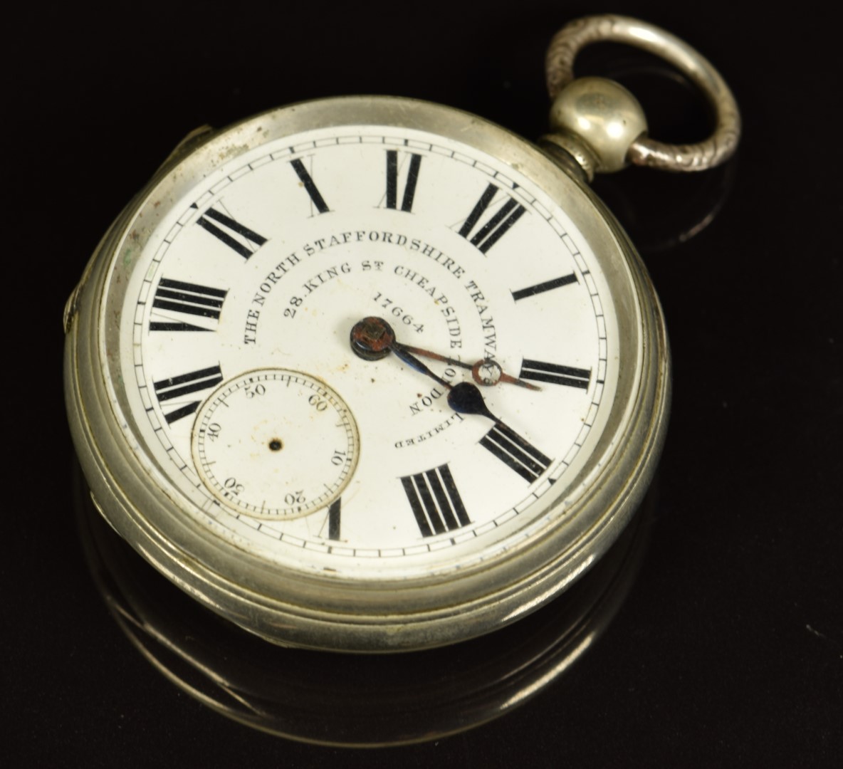 Two open faced pocket watches Paxman's Acme of Tewksbury silver example on silver chain with fob and - Image 4 of 5