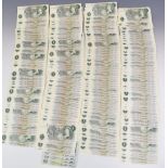Over 230 £1 banknotes, many consecutive numbers, some runs of over thirty notes