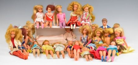 A collection of twenty-three Skipper Barbie dolls by Mattel with many early examples to include