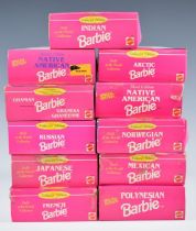 Eleven Mattel Barbie 'Dolls of the World Collection' to include Japanese Barbie 14163, Indian Barbie