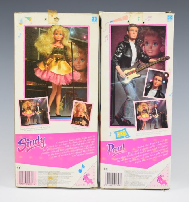 Two Hasbro Sindy dolls c.1989 comprising Smash Hits Sindy 8470 and Smash Hits Paul 8475, both in - Image 2 of 2