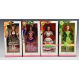Four Mattel Barbie dolls from the Pink Label 'Festivals of the World' collection comprising Carnaval
