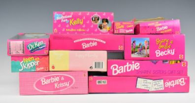 Eleven Mattel Barbie dolls dating mainly to the 1990's including Share a Smile Becky 15761,