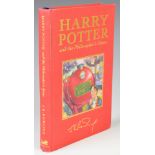 J.K. Rowling Harry Potter and the Philosopher’s Stone, published Bloomsbury 1999 deluxe first