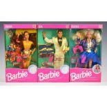 Three Mattel Barbie dolls from the Sea Holiday Collection comprising Barbie 5471, Ken 5474 and Midge