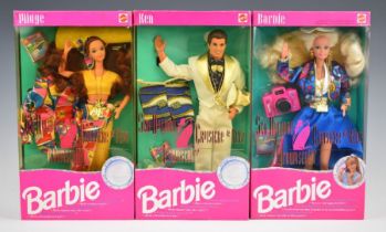 Three Mattel Barbie dolls from the Sea Holiday Collection comprising Barbie 5471, Ken 5474 and Midge