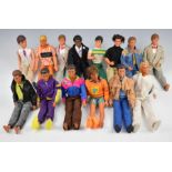 A collection of Barbie/Sindy male dolls by Mattel and Hasbro.