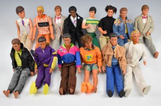 A collection of Barbie/Sindy male dolls by Mattel and Hasbro.
