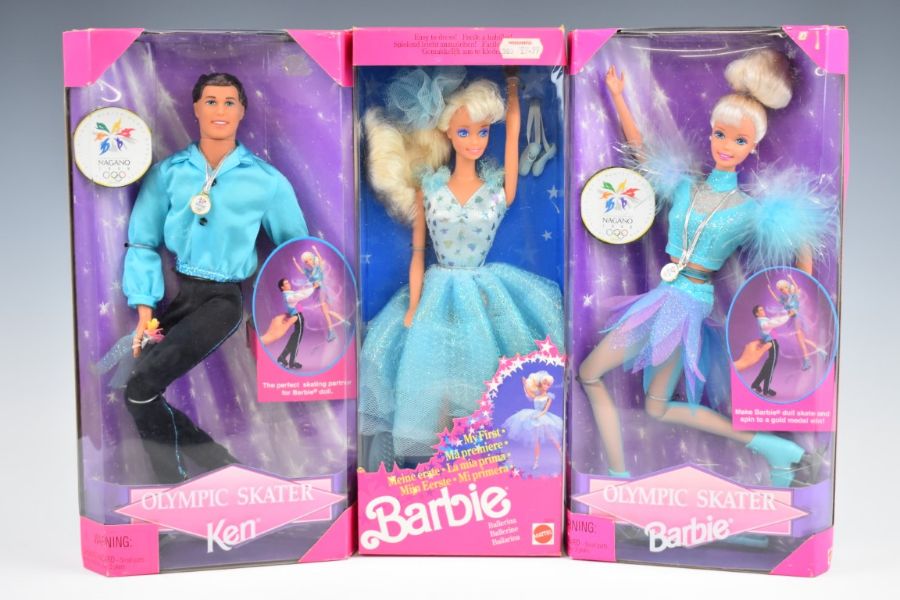 Seven Mattel Barbie dolls dating to the 1990's including Olympic Skater 18501, Beyond Pink 20017 and - Image 3 of 4