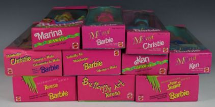 Ten Mattel Barbie dolls from the Hawaii, Miami and Butterfly Art collections to include Teen Skipper