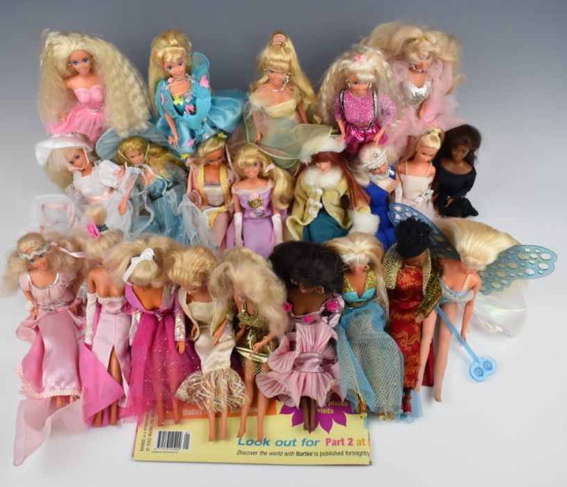 Twenty-two Mattel Barbie dolls dressed in evening clothing with accessories. - Image 2 of 4