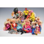 Twenty Mattel Barbie dolls dating mostly to the 1990's together with a range of clothing and