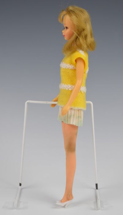 Barbie 'Francie' doll by Mattel with vintage yellow/white knitted dress and white shoes, c.1967, - Image 5 of 5