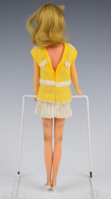 Barbie 'Francie' doll by Mattel with vintage yellow/white knitted dress and white shoes, c.1967, - Image 3 of 5