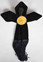French commemorative medal 'Le General Lafayette ne en 7bre 1757', on black ribbon