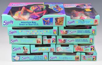 Fourteen Hasbro Sindy dolls mostly dating to the mid 1990's to include Climb & Abseil Sindy 18424,