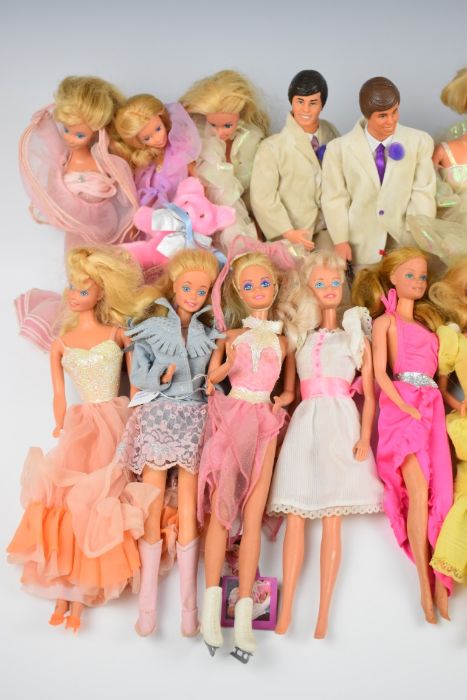 Twenty Mattel Barbie and Ken dolls, mostly dating to the 1980's, with original clothing and - Image 2 of 4