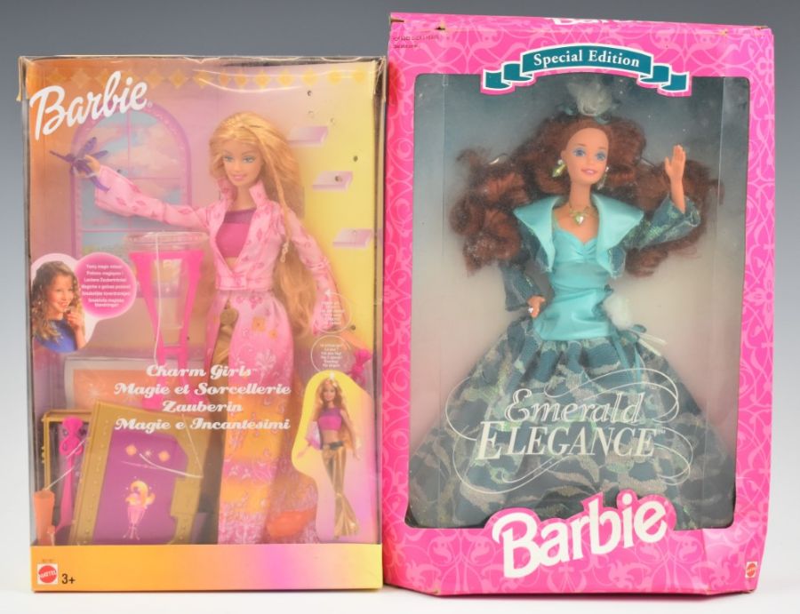 Nine Mattel Barbie dolls including Crystal Splendor 15136, Emerald Elegance 12322 and Mermaid - Image 5 of 5