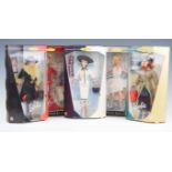 Five Mattel Barbie dolls comprising 3 City Seasons Collectors Edition and 2 Hollwood Legends Marilyn