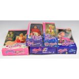 Five Hasbro Sindy dolls dating to the late 1980's comprising Ice Dancer 8080, City Girl Mix 'n'