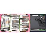 Microsoft Xbox 360 console in original box with power supply, 2 controllers and 65 games including