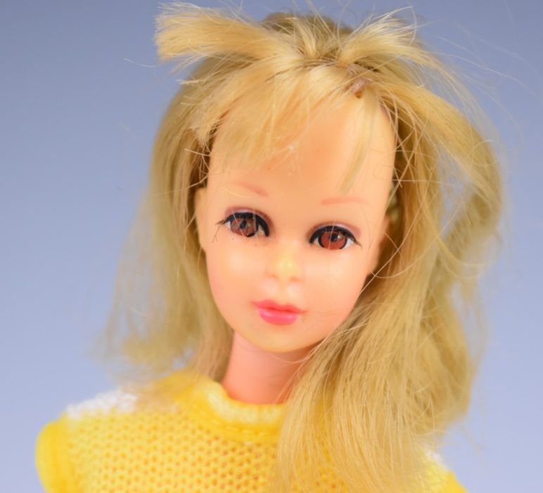 Barbie 'Francie' doll by Mattel with vintage yellow/white knitted dress and white shoes, c.1967, - Image 2 of 5