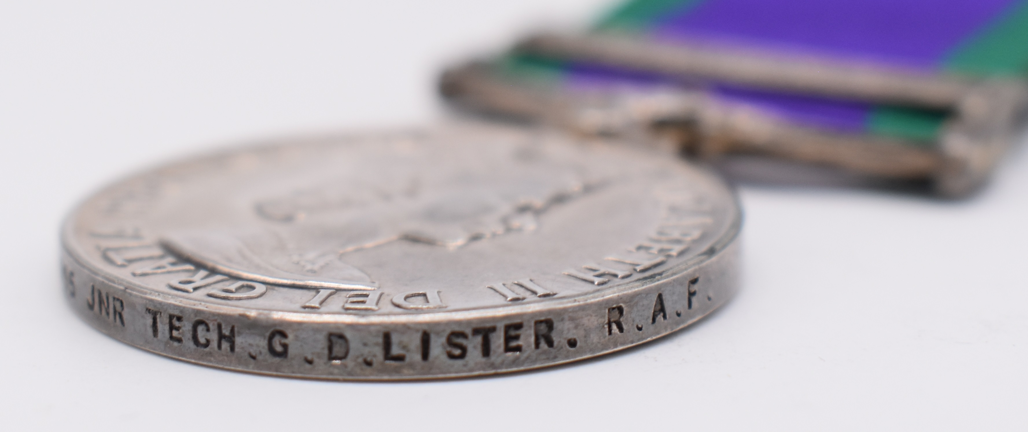 Royal Air Force Elizabeth II General Service Medal with clasp for South Arabia named to 0687895 - Image 4 of 4
