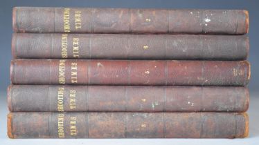 Five bound volumes of Shooting Times magazine dating from 1931-1933.